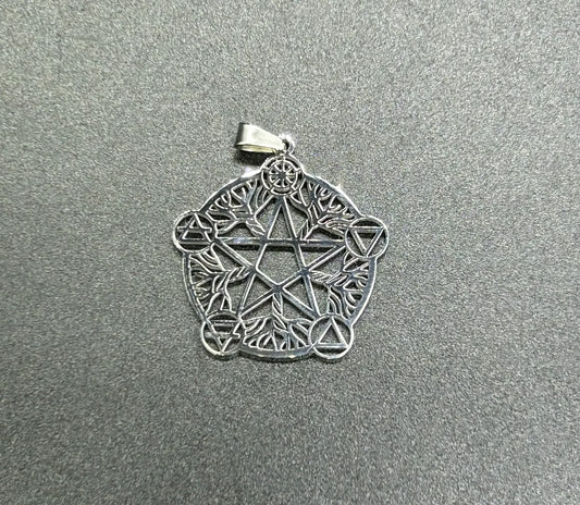 Pendentif Wicca Pentagone arbre de vie