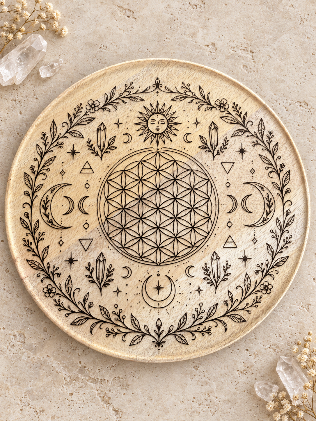 Plateau fleur de vie Witchy