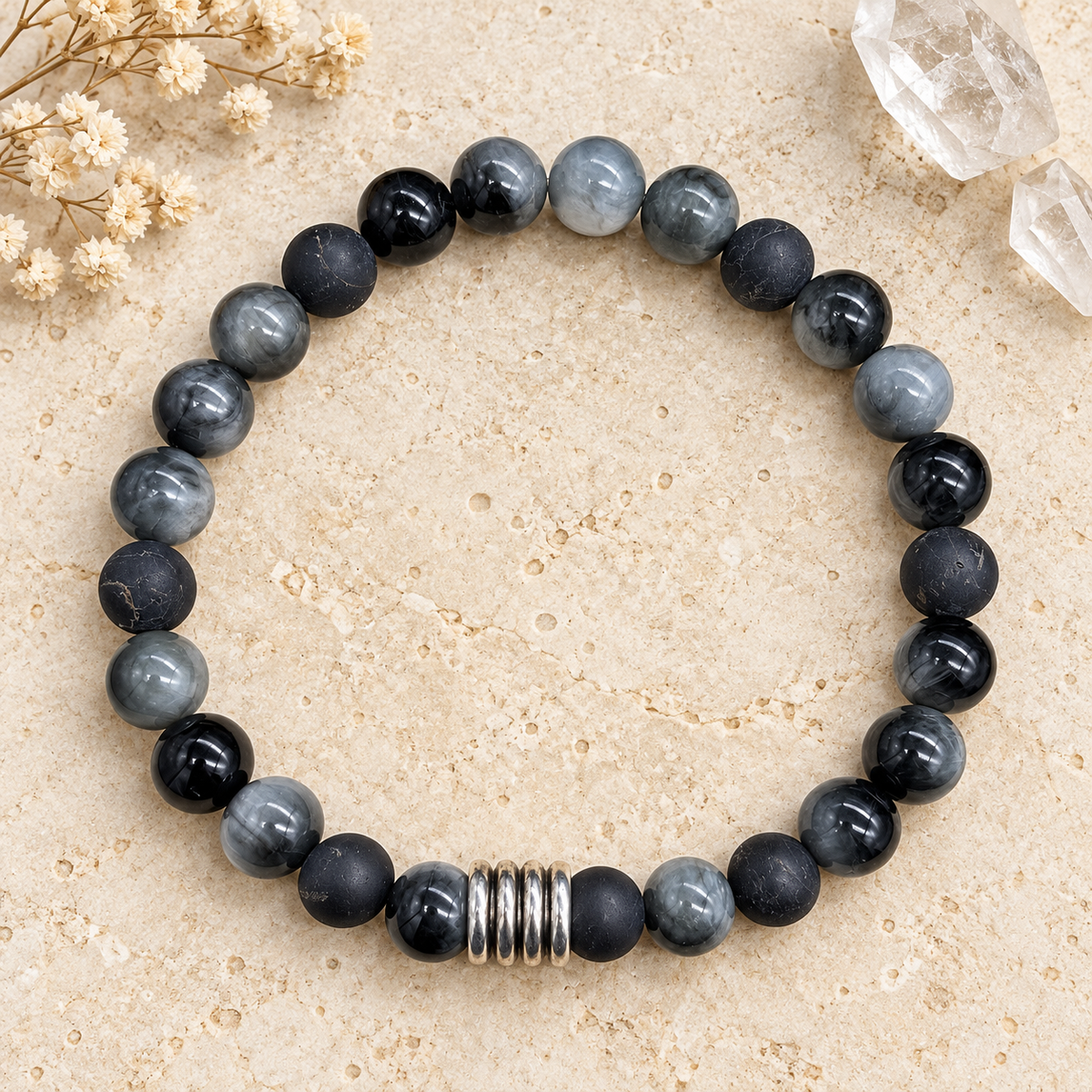 Bracelet Tourmaline Oeil de chat et noire