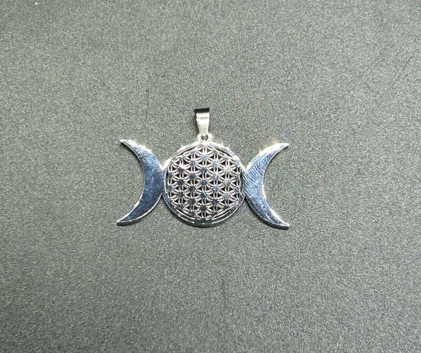 Pendentif Triple lune fleur de vie