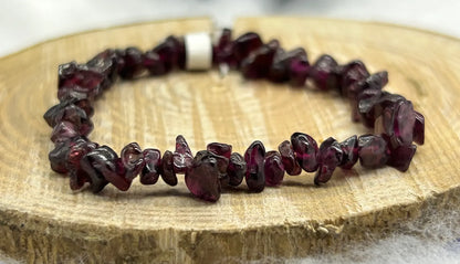 Bracelet chips Grenat
