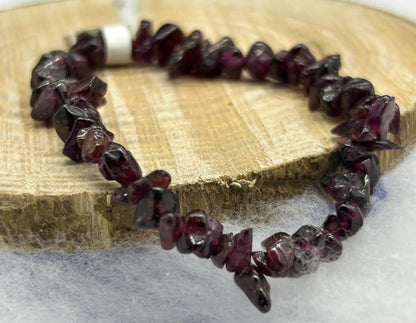 Bracelet chips Grenat