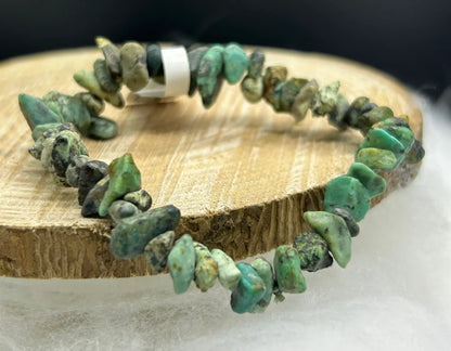 Bracelet chips en Turquoise africaine