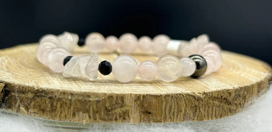 Bracelet Quartz rose mixte