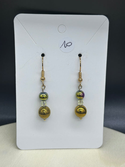 Boucles d'oreilles Hématite irisée