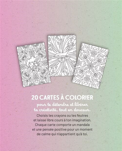 Mes mandalas zen et mes pensées positives 20 cartes à colorier
