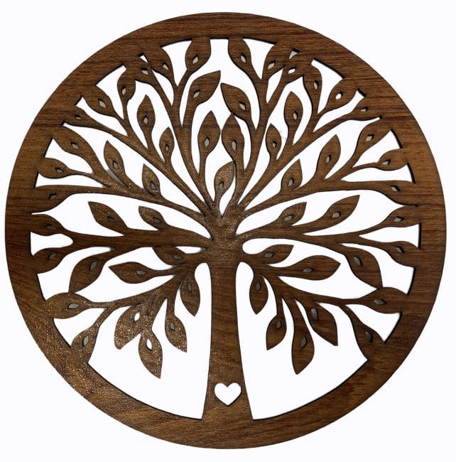 Panneau aimanté en bois Arbre de vie et Coeur