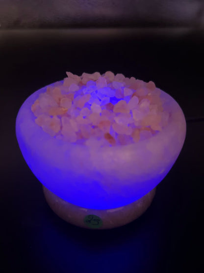 Lampe de sel bol et morceaux mini