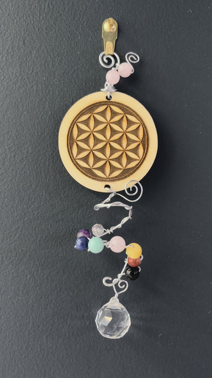 Mini Attape soleil fleur de vie 7 chakras