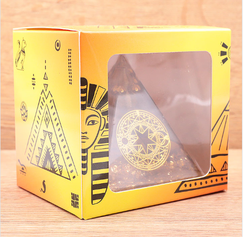 Pyramide orgonite cercle magique Oeil de tigre